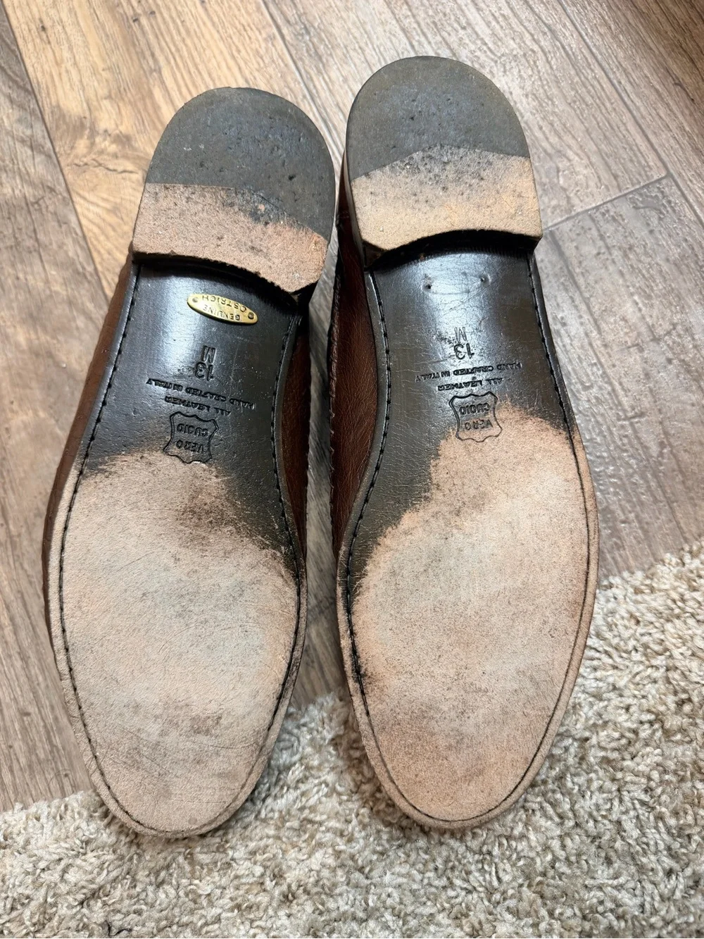 Men's Brown Leather Tassel Slip-On Loafers